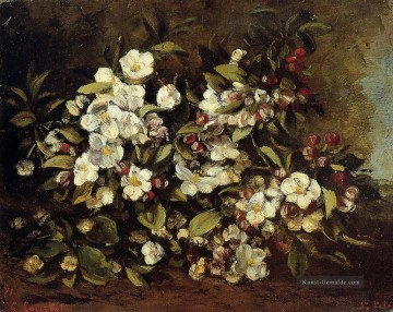 Blühender Apfelbaum Ast Realist Realismus Maler Gustave Courbet Ölgemälde